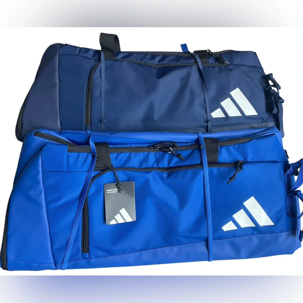 Adidas Dugout Duffel Bag Blue NWT Large Baseball Softball Gym Travel